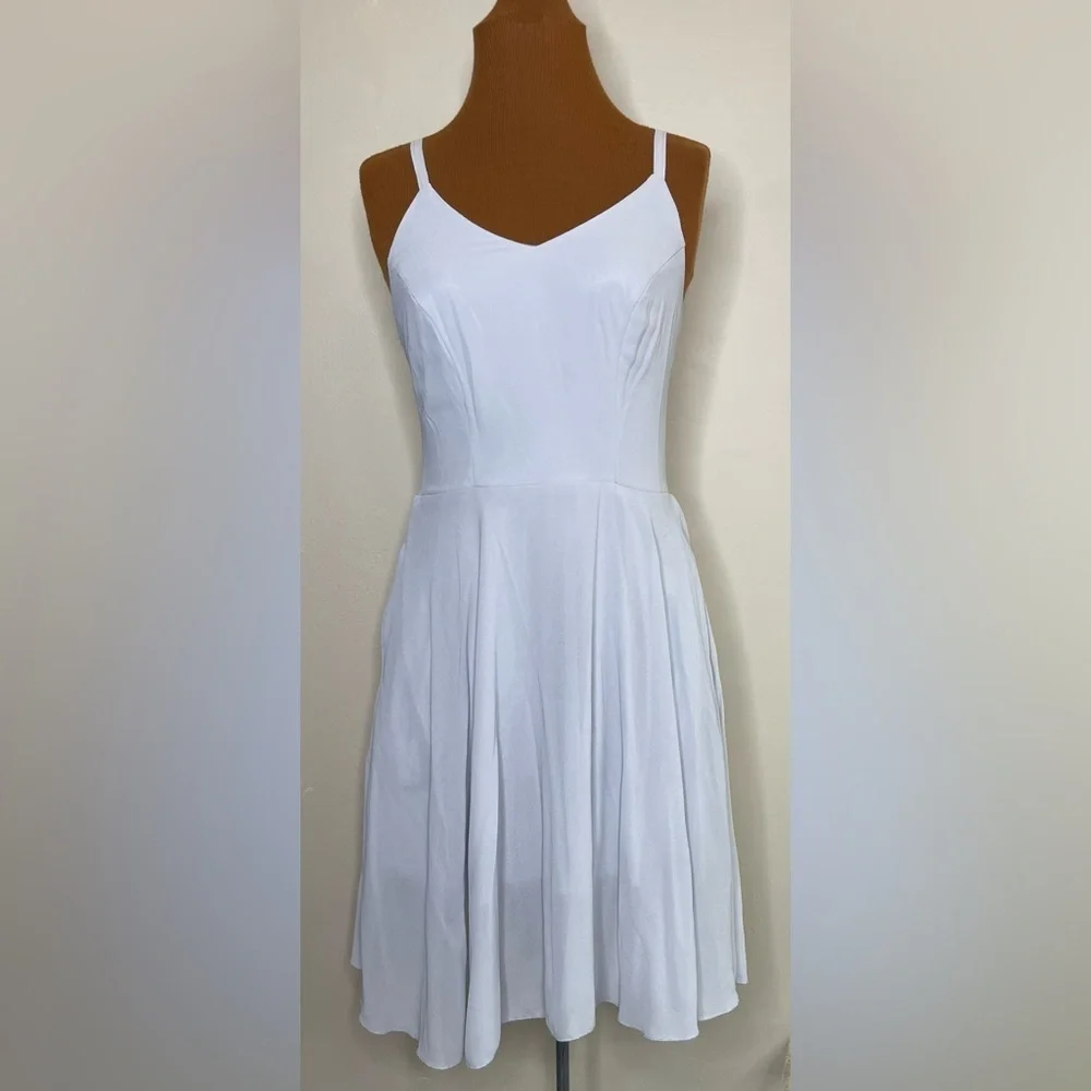 Ellames Summer Dress Spaghetti Strap Cocktail Swing Beach Sundress Size Small - Picture 3 of 10